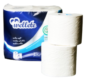 Զուգարանի թուղթ-Սպիտակ, 3 շերտ, 4 հատ